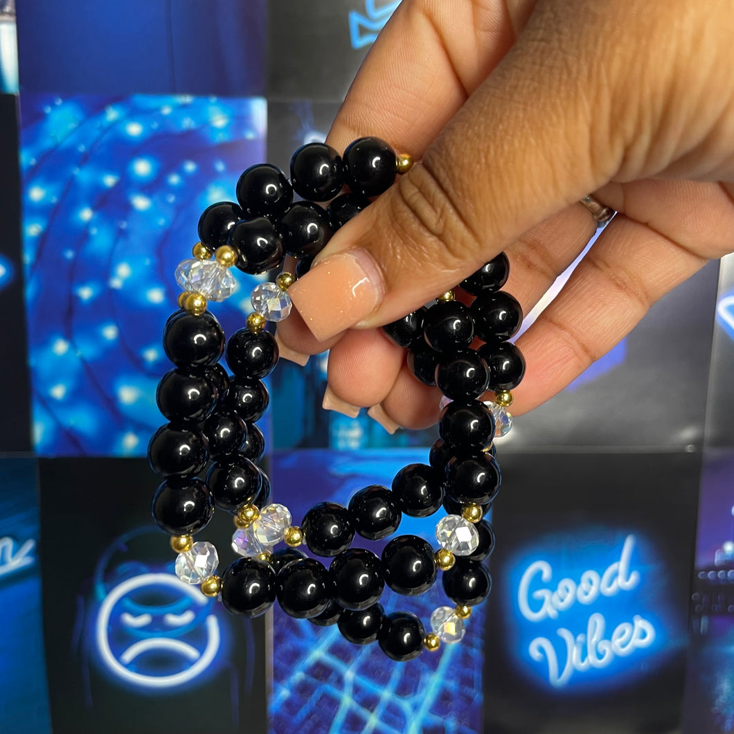 Classy Black Crystal Bracelet